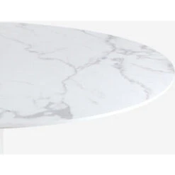 Tavolo Rotondo 120cm Effetto Marmo Ristorante Sala Da Pranzo Tulip Murmar 120 Colore: Bianco -Vendite HOMCOM || VIDAXL || Songmics 45345861 3