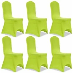 Nova Coprisedia In Tessuto Elasticizzato Set 6 Pz Lavabile Vari Colori Colore : VERDE