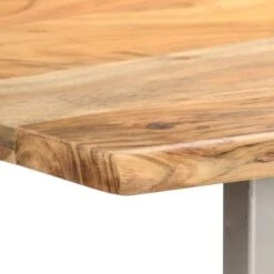 Nova Tavolo Da Pranzo In Legno Massello Di Acacia E Acciaio Varie Dimensioni Dimensioni : 80x90x76 Cm -Vendite HOMCOM || VIDAXL || Songmics 46363468 5