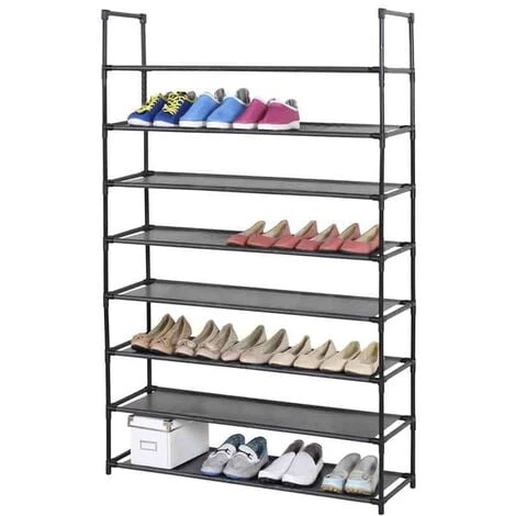 Scarpiera Slim Salvaspazio 8 Ripiani Porta Scarpe Ingresso Casa 150x100x28 Nero 3 Scarpiera Slim Salvaspazio 8 Ripiani Porta Scarpe Ingresso Casa 150x100x28 Nero