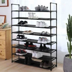 Scarpiera Slim Salvaspazio 8 Ripiani Porta Scarpe Ingresso Casa 150x100x28 Nero 10 Scarpiera Slim Salvaspazio 8 Ripiani Porta Scarpe Ingresso Casa 150x100x28 Nero -Vendite HOMCOM || VIDAXL || Songmics 47296420 4