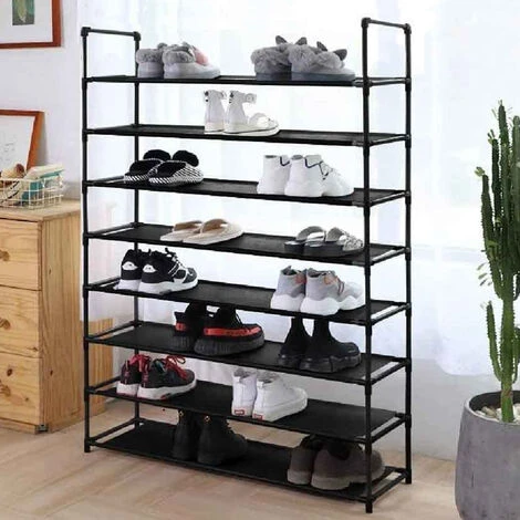 Scarpiera Slim Salvaspazio 8 Ripiani Porta Scarpe Ingresso Casa 150x100x28 Nero 6 Scarpiera Slim Salvaspazio 8 Ripiani Porta Scarpe Ingresso Casa 150x100x28 Nero - immagine 4