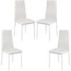 Set Di 4 Sedie Da Pranzo Stile Contemporaneo -sedia Da Pranzo Sedia Cucina ,Sedia Con Linee,bianco 2 Set Di 4 Sedie Da Pranzo Stile Contemporaneo -sedia Da Pranzo Sedia Cucina ,Sedia Con Linee,bianco -Vendite HOMCOM || VIDAXL || Songmics 47301025 1
