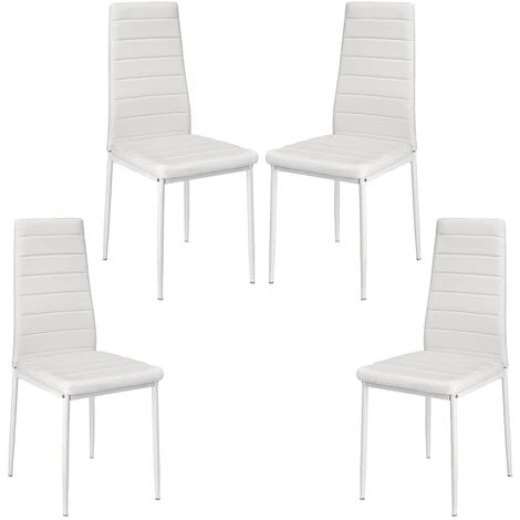 Set Di 4 Sedie Da Pranzo Stile Contemporaneo -sedia Da Pranzo Sedia Cucina ,Sedia Con Linee,bianco 3 Set Di 4 Sedie Da Pranzo Stile Contemporaneo -sedia Da Pranzo Sedia Cucina ,Sedia Con Linee,bianco