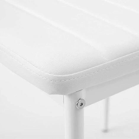 Set Di 4 Sedie Da Pranzo Stile Contemporaneo -sedia Da Pranzo Sedia Cucina ,Sedia Con Linee,bianco 7 Set Di 4 Sedie Da Pranzo Stile Contemporaneo -sedia Da Pranzo Sedia Cucina ,Sedia Con Linee,bianco - immagine 5