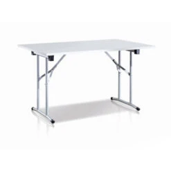 Dmora Tavolo Pieghevole Arnica, Tavolo Da Campeggio Con Gambe Pieghevoli In Metallo, Tavolo Da Pranzo Moderno Multiuso, 100% Made In Italy, Cm 125x75h80, Bianco, Con Imballo Rinforzato -Vendite HOMCOM || VIDAXL || Songmics 48736902 2