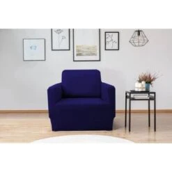 Copripoltrona Elasticizzato Blu, 90-140 Cm -Vendite HOMCOM || VIDAXL || Songmics 48778917 2