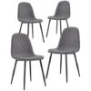 Set Da 4 Sedie Design Bella Imbottite In Ecopelle Trapuntata Con Gambe In Metallo Nere Grigia 2 Set Da 4 Sedie Design Bella Imbottite In Ecopelle Trapuntata Con Gambe In Metallo Nere Grigia -Vendite HOMCOM || VIDAXL || Songmics 50001486 1