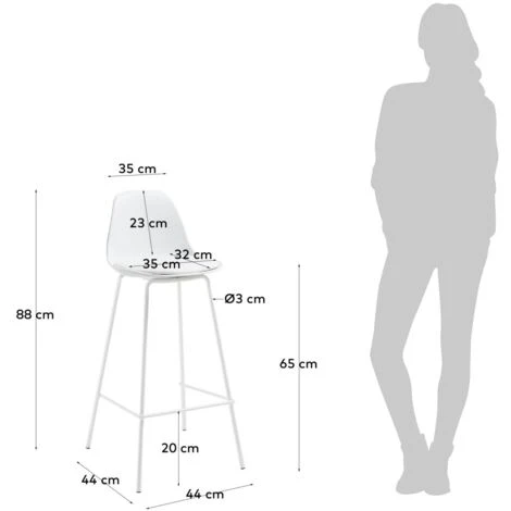 Kave Home - Sgabello Brighter Altezza 65 Cm 7 Kave Home - Sgabello Brighter Altezza 65 Cm - immagine 5