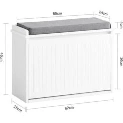 SoBuy Scarpiera Con Patta E Cuscino Per Scarpe, Colore: Bianco, Dimensioni: Circa 62 X 46 X 26 Cm FSR98-W 8 SoBuy Scarpiera Con Patta E Cuscino Per Scarpe, Colore: Bianco, Dimensioni: Circa 62 X 46 X 26 Cm FSR98-W -Vendite HOMCOM || VIDAXL || Songmics 51007877 2