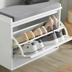 SoBuy Scarpiera Con Patta E Cuscino Per Scarpe, Colore: Bianco, Dimensioni: Circa 62 X 46 X 26 Cm FSR98-W 9 SoBuy Scarpiera Con Patta E Cuscino Per Scarpe, Colore: Bianco, Dimensioni: Circa 62 X 46 X 26 Cm FSR98-W -Vendite HOMCOM || VIDAXL || Songmics 51007877 3