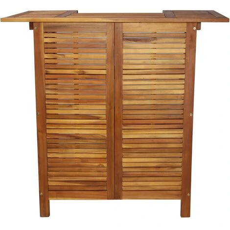 Tavolo Da Bar 110x50x105 Cm In Legno Massello Di Acacia 6 Tavolo Da Bar 110x50x105 Cm In Legno Massello Di Acacia - immagine 4