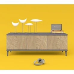 Madia Bassa Moderna 3 Ante Cloe A Con Piedini 15 Colorazioni