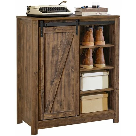 SoBuy Credenza Con Anta Scorrevole, Scarpiera Con Porta Fienile, Mobile Da Ingresso, Armadio Multifunzionale, FSB59-N 3 SoBuy Credenza Con Anta Scorrevole, Scarpiera Con Porta Fienile, Mobile Da Ingresso, Armadio Multifunzionale, FSB59-N