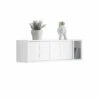 SoBuy Pensile Ingresso Con Ante Scorrevoli Mensola Parete Portachiavi Da Muro Design Moderno Legno Bianco, FHK18-W -Vendite HOMCOM || VIDAXL || Songmics 51285974 1