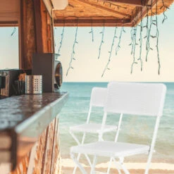 Relaxdays Sedia Da Bar Pieghevole In Set Da 2, Aspetto Rattan, Con Schienale, Sgabello Piegehevole, H: 78 Cm, Bianco -Vendite HOMCOM || VIDAXL || Songmics 51969690 3