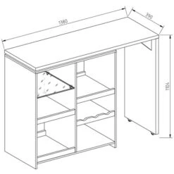 Tavolino Alto Da Bar „Vega“ Bianco Ruotabile Vicco 8 Tavolino Alto Da Bar „Vega“ Bianco Ruotabile Vicco -Vendite HOMCOM || VIDAXL || Songmics 52052740 3