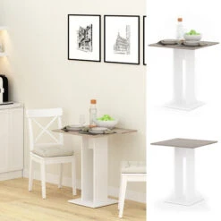 Tavolo Da Pranzo „Ewert“ 65x65cm Bianco/sonoma Vicco -Vendite HOMCOM || VIDAXL || Songmics 52052849 2