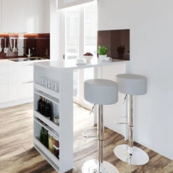 Tavolo Da Bar 117cm Bianco Con 2 Sgabelli Bianco Vicco 11 Tavolo Da Bar 117cm Bianco Con 2 Sgabelli Bianco Vicco -Vendite HOMCOM || VIDAXL || Songmics 52052974 5