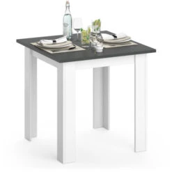 Tavolo Da Pranzo „Karlos“ 80cm Bianco/antracite Vicco -Vendite HOMCOM || VIDAXL || Songmics 52053026 4