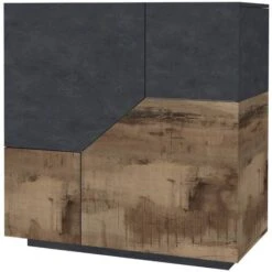 Dmora Credenza Moderna A 2 Ante Geometriche, Made In Italy, Madia Da Ingresso, Buffet Di Design Da Soggiorno, Cm 100x43h106, Ardesia E Acero, Con Imballo Rinforzato 8 Dmora Credenza Moderna A 2 Ante Geometriche, Made In Italy, Madia Da Ingresso, Buffet Di Design Da Soggiorno, Cm 100x43h106, Ardesia E Acero, Con Imballo Rinforzato -Vendite HOMCOM || VIDAXL || Songmics 53443479 2