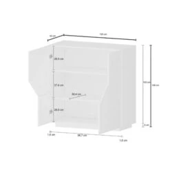 Dmora Credenza Moderna A 2 Ante Geometriche, Made In Italy, Madia Da Ingresso, Buffet Di Design Da Soggiorno, Cm 100x43h106, Ardesia E Acero, Con Imballo Rinforzato 9 Dmora Credenza Moderna A 2 Ante Geometriche, Made In Italy, Madia Da Ingresso, Buffet Di Design Da Soggiorno, Cm 100x43h106, Ardesia E Acero, Con Imballo Rinforzato -Vendite HOMCOM || VIDAXL || Songmics 53443479 3