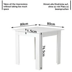 Nova Tavolo Da Pranzo Quadrato Piedi Ad L Da Salotto Cucina Con Piano Di Vari Colori Colore : BIANCO 8 Nova Tavolo Da Pranzo Quadrato Piedi Ad L Da Salotto Cucina Con Piano Di Vari Colori Colore : BIANCO -Vendite HOMCOM || VIDAXL || Songmics 53989504 2