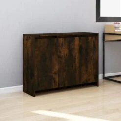 Credenza Rovere Fumo 102x33x75 Cm In Truciolato VidaXL -Vendite HOMCOM || VIDAXL || Songmics 54063794 2