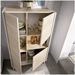 Credenza Soggiorno 135 Cm Abby Bianco Opaco E Rovere Naturale Con Tre Ante Bianco E Naturale 8 Credenza Soggiorno 135 Cm Abby Bianco Opaco E Rovere Naturale Con Tre Ante Bianco E Naturale -Vendite HOMCOM || VIDAXL || Songmics 54288553 2