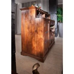 OXFORD 903 Mobile Bar In Legno Di Acacia - Laccato / Nougat 140x66x125 11 OXFORD 903 Mobile Bar In Legno Di Acacia - Laccato / Nougat 140x66x125 -Vendite HOMCOM || VIDAXL || Songmics 54689190 5