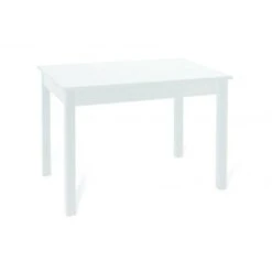 Tavolo Firenze 110x70 Cm Allungabile Bianco Frassinato Bianco