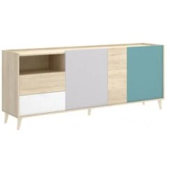 Madia 180x43 Cm Penny Con Tre Ante E Due Cassetti Multicolore Multicolore -Vendite HOMCOM || VIDAXL || Songmics 54839568 3