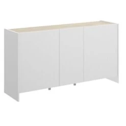 Madia Soggiorno 138 Cm Britney Bianco Opaco E Rovere Naturale Con Tre Ante Bianco E Naturale -Vendite HOMCOM || VIDAXL || Songmics 54911259 3