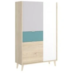 Credenza Alta 137 Cm Penny Multicolore Con Tre Ante Ed Un Cassetto Multicolore -Vendite HOMCOM || VIDAXL || Songmics 54911262 3