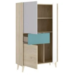 Credenza Alta 137 Cm Penny Multicolore Con Tre Ante Ed Un Cassetto Multicolore -Vendite HOMCOM || VIDAXL || Songmics 54911262 4