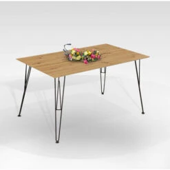 TAVOLO FISSO IN QUERCIA ARTISAN 140X80CM