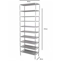 Scarpiera 10 Ripiani Salvaspazio Scaffale Portascarpe Tessuto TNT Rosa Flamingo -Vendite HOMCOM || VIDAXL || Songmics 56650580 5