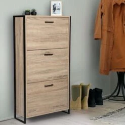 Scarpiera LUIS Tre Ante Design Industriale -Vendite HOMCOM || VIDAXL || Songmics 57241774 5