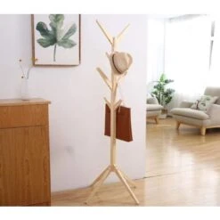 Appendiabiti Da Terra Attaccapanni 8 Ganci Legno A Piantana Abiti Salvaspazio -Vendite HOMCOM || VIDAXL || Songmics 58265927 4