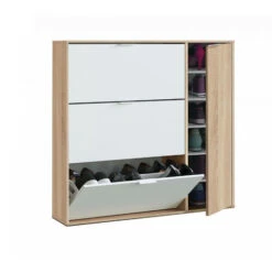 Scarpiera, Armadio Portascarpe A 4 Ante, Mobile Basso Multiuso Con 5 Ripiani, Scarpiera Moderna, Cm 106x22h115, Rovere E Bianco 11 Scarpiera, Armadio Portascarpe A 4 Ante, Mobile Basso Multiuso Con 5 Ripiani, Scarpiera Moderna, Cm 106x22h115, Rovere E Bianco -Vendite HOMCOM || VIDAXL || Songmics 58748665 5
