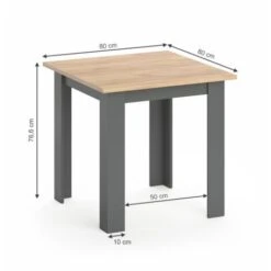 Tavolo Da Pranzo „Karlos 80cm Antracite/goldkraft Vicco -Vendite HOMCOM || VIDAXL || Songmics 59311297 3