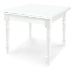 Magazzinosottocosto Tavolo Quadrato Allungabile A Libro Con Gamba Tornita