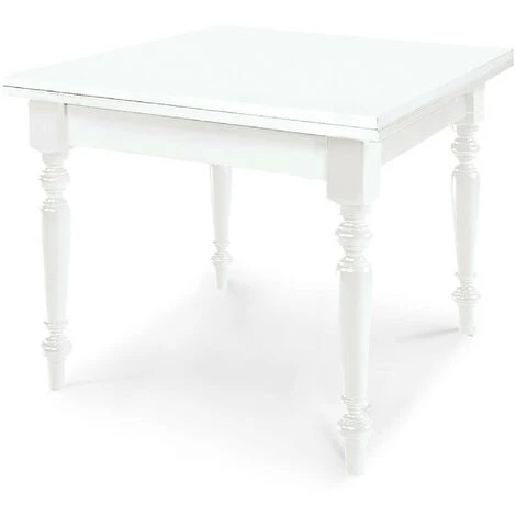 Magazzinosottocosto Tavolo Quadrato Allungabile A Libro Con Gamba Tornita 3 Magazzinosottocosto Tavolo Quadrato Allungabile A Libro Con Gamba Tornita