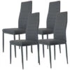 HOBAG Set Di 4 Sedie Per Sala Da Pranzo VALENTIN Grigio 1 HOBAG Set Di 4 Sedie Per Sala Da Pranzo VALENTIN Grigio -Vendite HOMCOM || VIDAXL || Songmics 59765041 1
