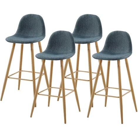 HOBAG Set Di Quattro Sgabelli Scandinavi Oslen Grigio 3 HOBAG Set Di Quattro Sgabelli Scandinavi Oslen Grigio