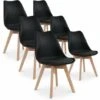 HOBAG Set Di 6 Sedie - Nero - Scandinave - Gambe In Legno 1 HOBAG Set Di 6 Sedie - Nero - Scandinave - Gambe In Legno -Vendite HOMCOM || VIDAXL || Songmics 59765126 1