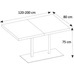 Tavolo Da Salotto 120x80 Cm Allungabile A 200 Cm Colore Bianco Opaco Bianco -Vendite HOMCOM || VIDAXL || Songmics 60094695 5