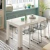 Tavolo Da Pranzo Bianco Lucido Allungabile Di 50 Cm, -Vendite HOMCOM || VIDAXL || Songmics 60954487 1