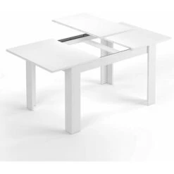Tavolo Da Pranzo Bianco Lucido Allungabile Di 50 Cm, -Vendite HOMCOM || VIDAXL || Songmics 60954487 3
