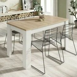 Tavolo Da Pranzo Rovere Allungabile Di 50 Cm, Tavoli Da